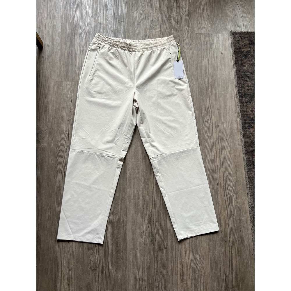 NWT tē verde Women's RecTrek Off-White Pants Elastic Waistband Size Large